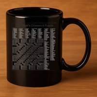 Crossword Puzzle Picture 11oz C Handle Ceramic Mug
