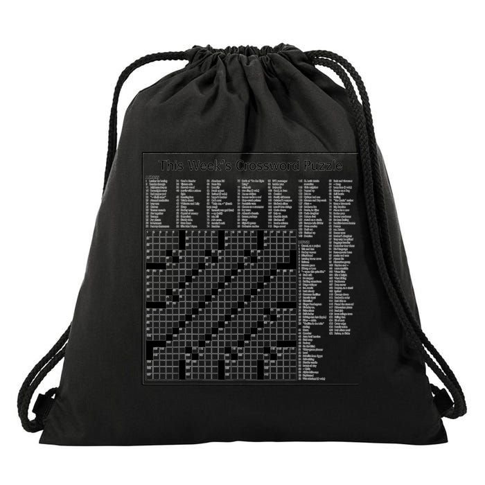 Crossword Puzzle Picture Drawstring Bag