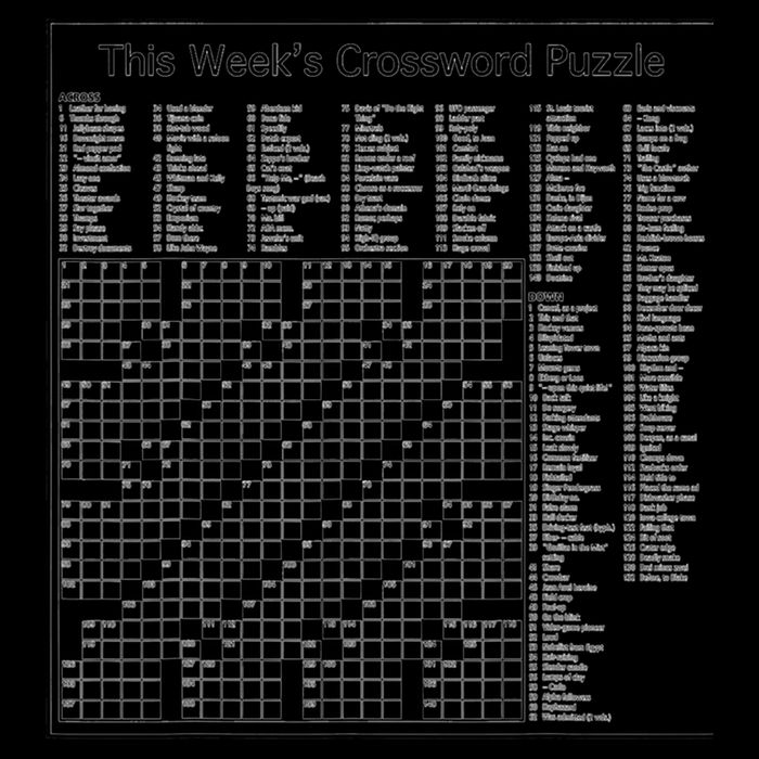 Crossword Puzzle Picture Drawstring Bag