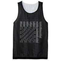 Crossword Puzzle Picture Mesh Reversible Basketball Jersey Tank