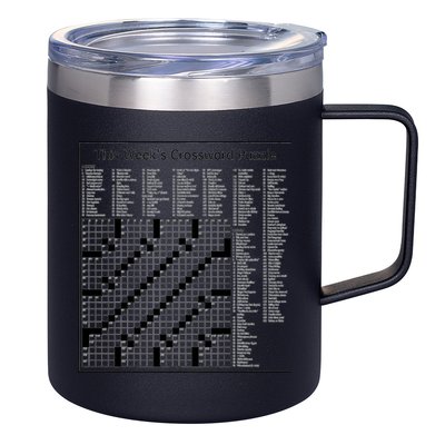 Crossword Puzzle Picture 12oz Stainless Steel Coffee Mug