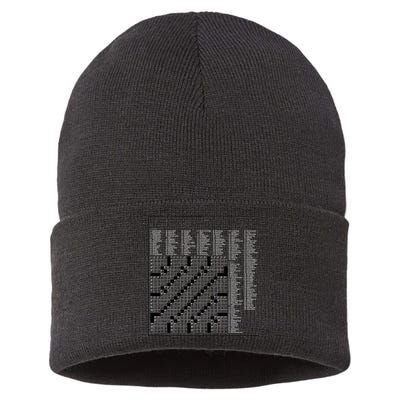 Crossword Puzzle Picture Sustainable Knit Beanie