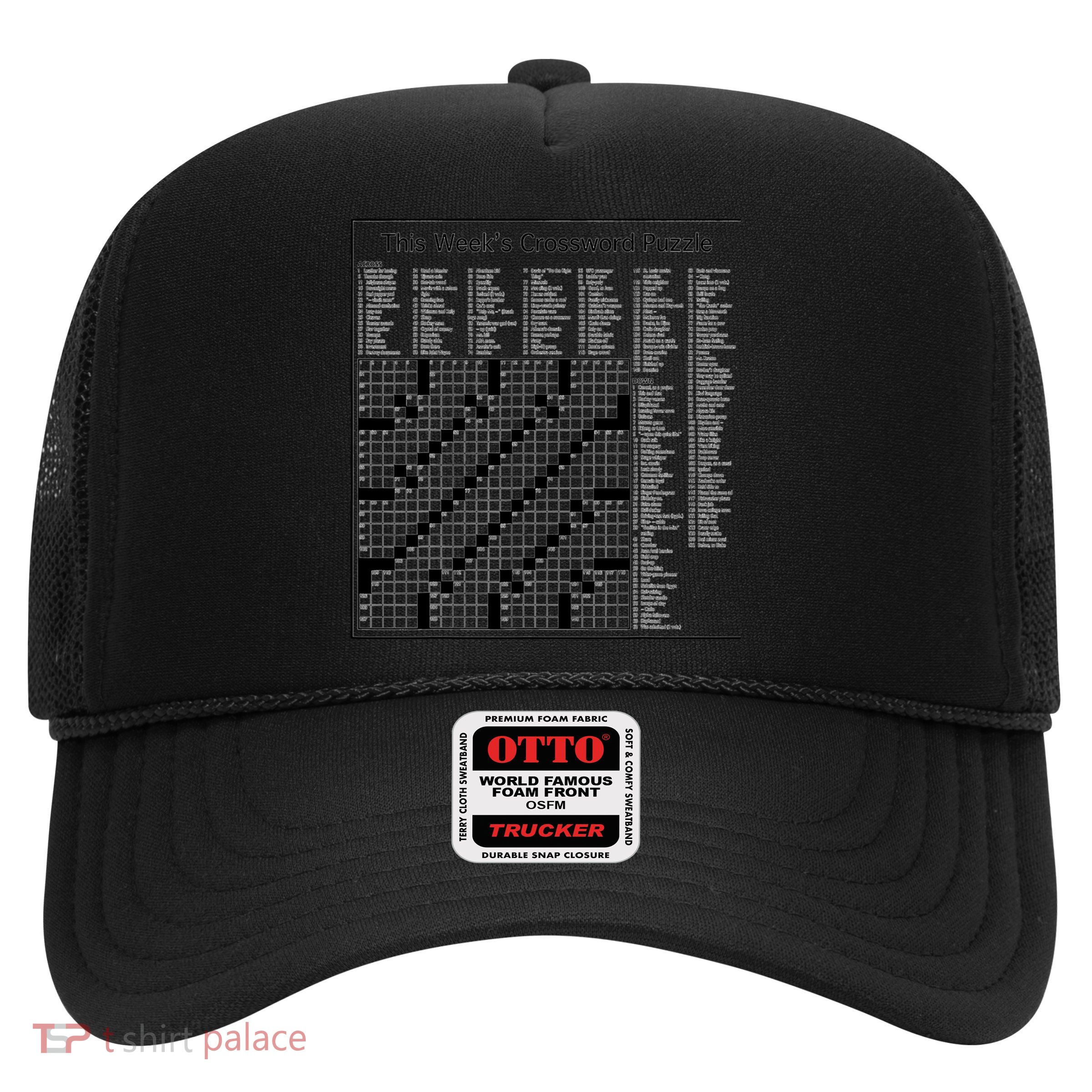 Crossword Puzzle Picture Trucker Hat