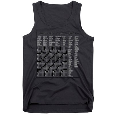 Crossword Puzzle Picture Tank Top