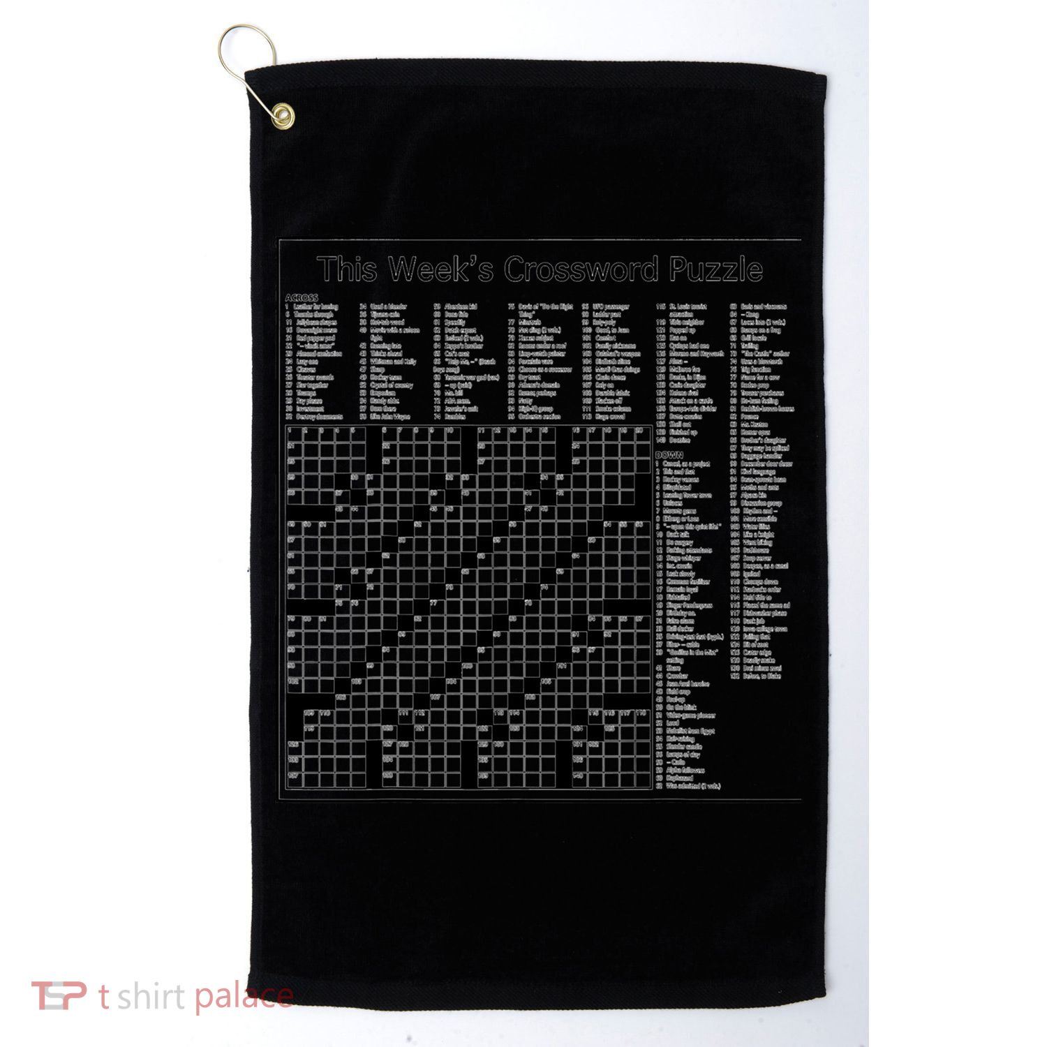 Crossword Puzzle Picture Golf Towel