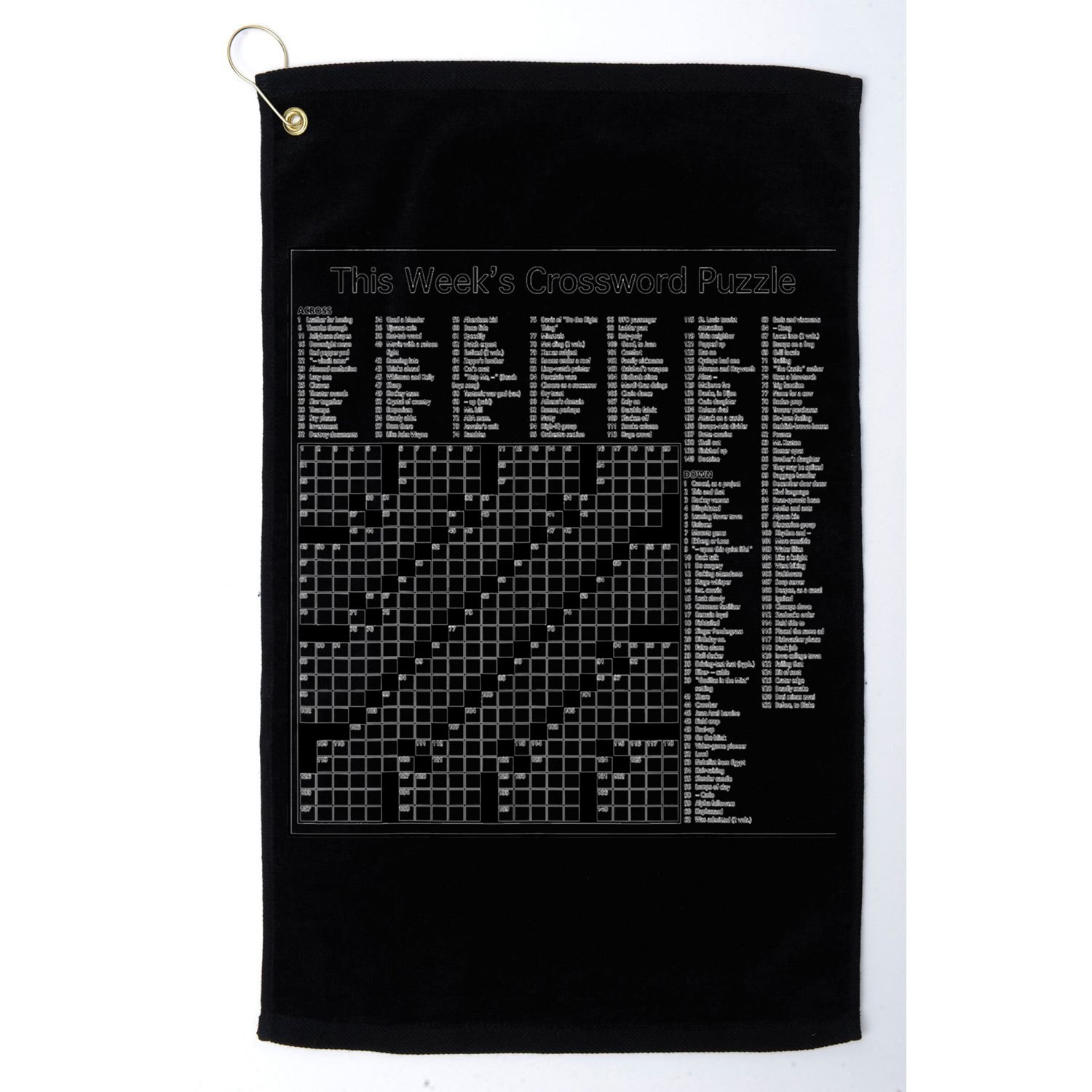 Crossword Puzzle Picture Golf Towel