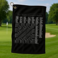 Crossword Puzzle Picture Golf Towel