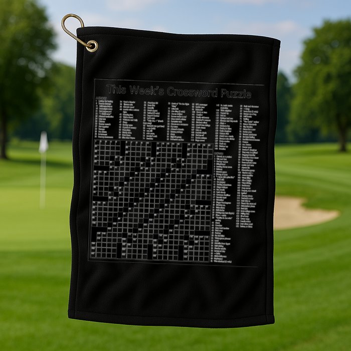 Crossword Puzzle Picture Golf Towel