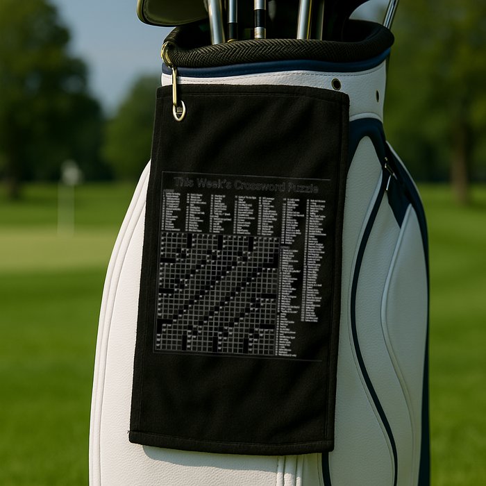 Crossword Puzzle Picture Golf Towel