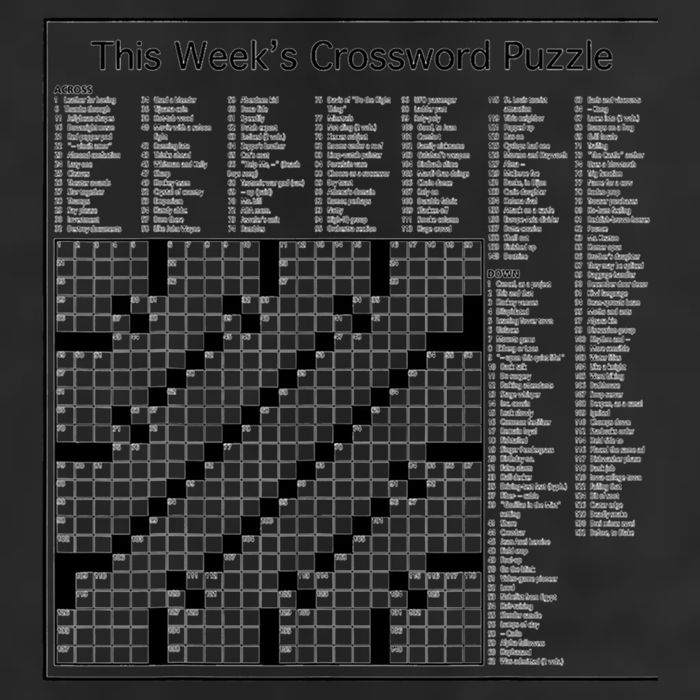 Crossword Puzzle Picture Golf Towel