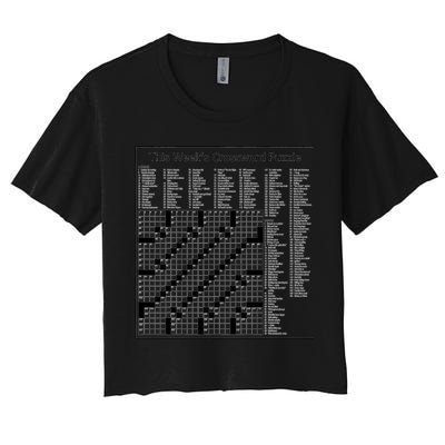 Crossword Puzzle Picture Crop Top