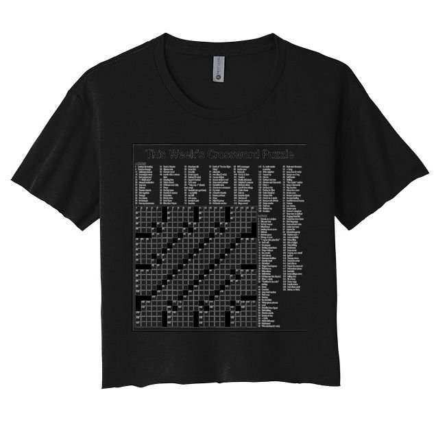 Crossword Puzzle Picture Crop Top