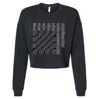 Crossword Puzzle Picture Cropped Pullover Crew