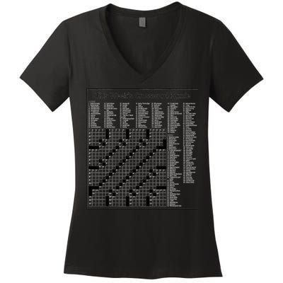 Crossword Puzzle Picture Women's V-Neck T-Shirt