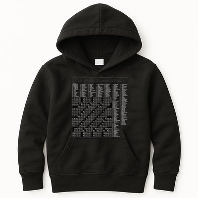 Crossword Puzzle Picture Kids Hoodie