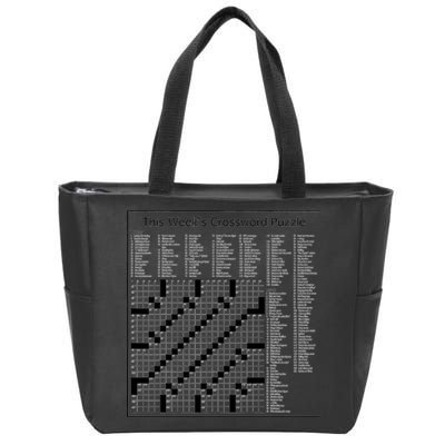 Crossword Puzzle Picture Zip Tote Bag