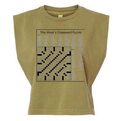 Crossword Puzzle Picture Garment-Dyed Women's Muscle Tee