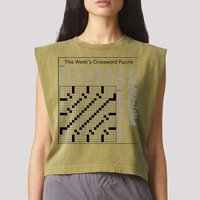 Crossword Puzzle Picture Garment-Dyed Women's Muscle Tee