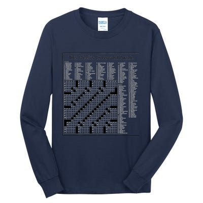 Crossword Puzzle Picture Tall Long Sleeve T-Shirt