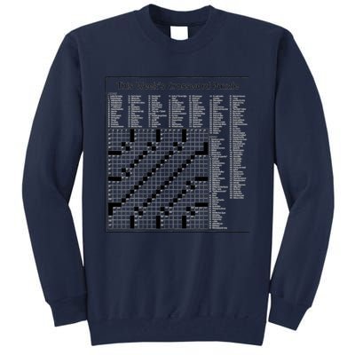 Crossword Puzzle Picture Tall Sweatshirt