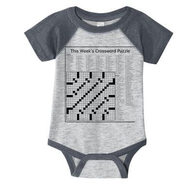 Crossword Puzzle Picture Infant Baby Jersey Bodysuit