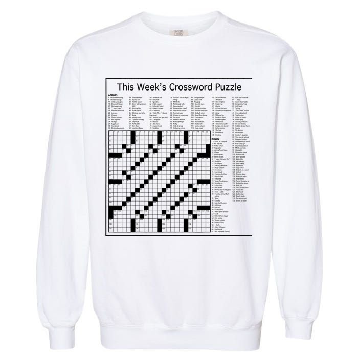 Crossword Puzzle Picture Garment-Dyed Sweatshirt