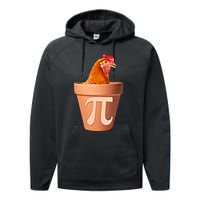 Chicken Pot Pi Funny Math Chicken Pot Pie Graphic Design Gift Performance Fleece Hoodie