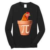 Chicken Pot Pi Funny Math Chicken Pot Pie Graphic Design Gift Long Sleeve Shirt