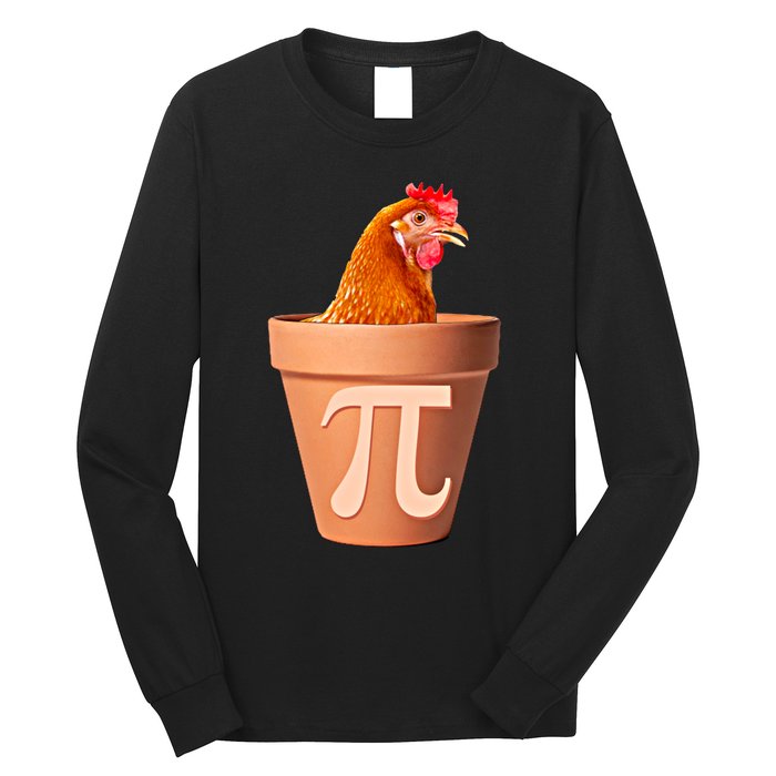 Chicken Pot Pi Funny Math Chicken Pot Pie Graphic Design Gift Long Sleeve Shirt