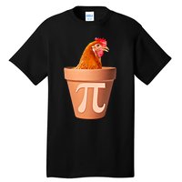 Chicken Pot Pi Funny Math Chicken Pot Pie Graphic Design Gift Tall T-Shirt