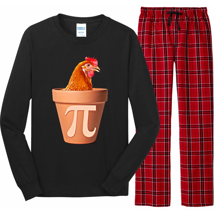 Chicken Pot Pi Funny Math Chicken Pot Pie Graphic Design Gift Long Sleeve Pajama Set