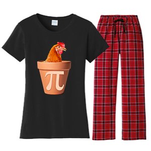 Chicken Pot Pi Funny Math Chicken Pot Pie Graphic Design Gift Women's Flannel Pajama Set