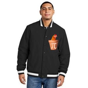 Chicken Pot Pi Funny Math Chicken Pot Pie Graphic Design Gift Insulated Varsity Jacket