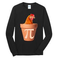 Chicken Pot Pi Funny Math Chicken Pot Pie Graphic Design Gift Tall Long Sleeve T-Shirt