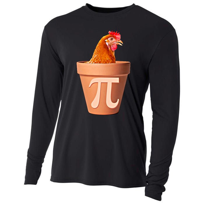 Chicken Pot Pi Funny Math Chicken Pot Pie Graphic Design Gift Cooling Performance Long Sleeve Crew