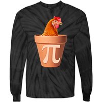 Chicken Pot Pi Funny Math Chicken Pot Pie Graphic Design Gift Tie-Dye Long Sleeve Shirt