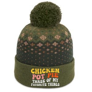 Chicken Pot Pie Three Of My Favorite Things Funny Pot Pie The Baniff Cuffed Pom Beanie