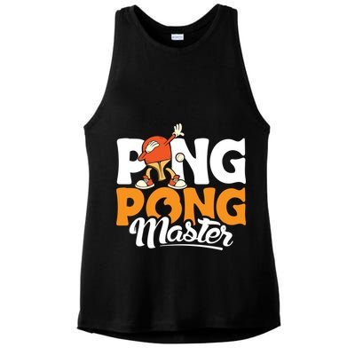 Cool Ping Pong Master For Table Tennis And Ping Pong Cool Gift Ladies PosiCharge Tri-Blend Wicking Tank