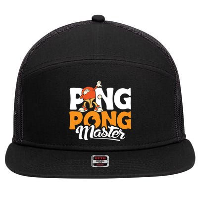 Cool Ping Pong Master For Table Tennis And Ping Pong Cool Gift 7 Panel Mesh Trucker Snapback Hat