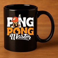 Cool Ping Pong Master For Table Tennis And Ping Pong Cool Gift 11oz C Handle Ceramic Mug
