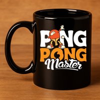 Cool Ping Pong Master For Table Tennis And Ping Pong Cool Gift 11oz C Handle Ceramic Mug