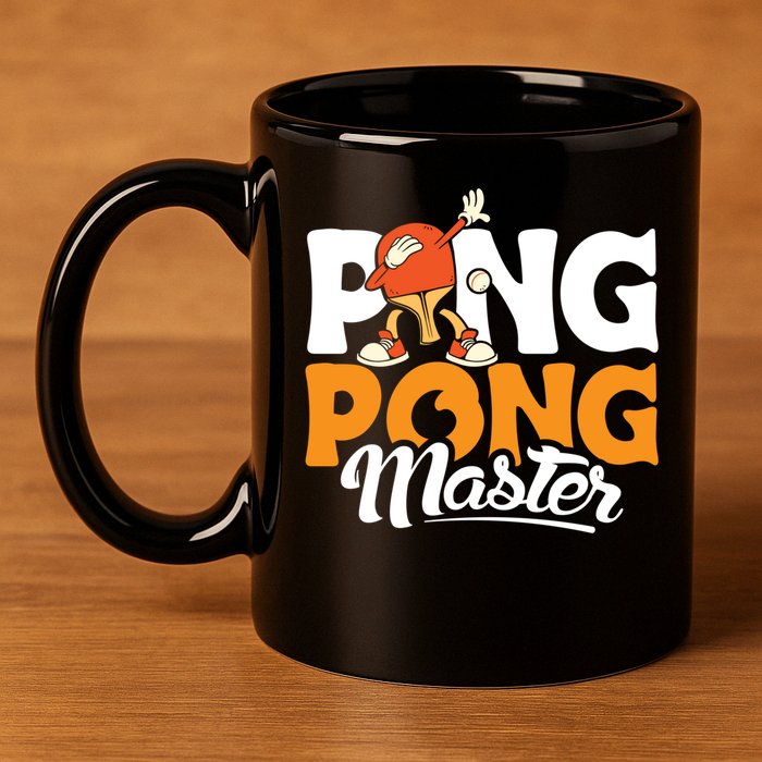 Cool Ping Pong Master For Table Tennis And Ping Pong Cool Gift 11oz C Handle Ceramic Mug