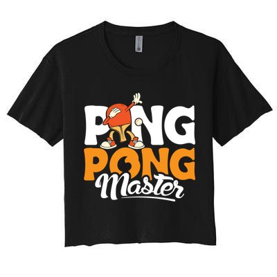 Cool Ping Pong Master For Table Tennis And Ping Pong Cool Gift Crop Top