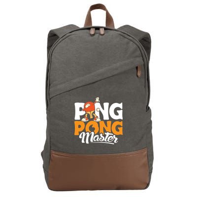Cool Ping Pong Master For Table Tennis And Ping Pong Cool Gift Cotton Canvas Backpack