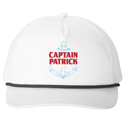 Captain Patrick Personalized Name Custom Nickname Boating Gift Snapback Five-Panel Rope Hat