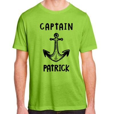 Captain Patrick Personalized Name Funny Pontoon Captain Gift Adult ChromaSoft Performance T-Shirt