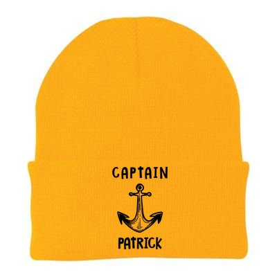 Captain Patrick Personalized Name Funny Pontoon Captain Gift Knit Cap Winter Beanie