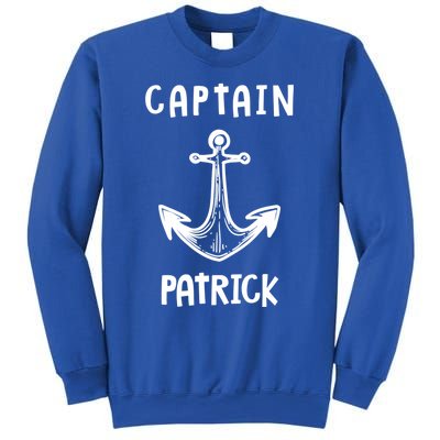 Captain Patrick Personalized Name Funny Pontoon Captain Gift Sweatshirt