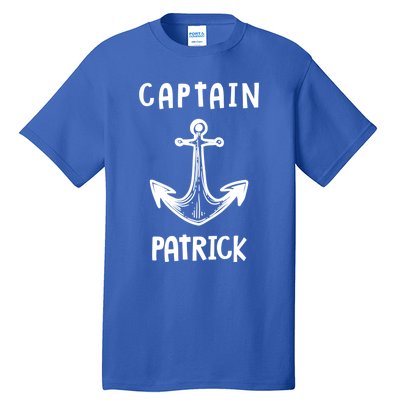 Captain Patrick Personalized Name Funny Pontoon Captain Gift Tall T-Shirt