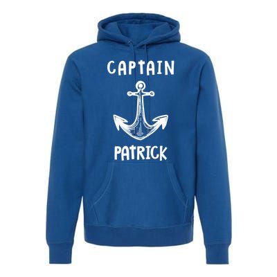 Captain Patrick Personalized Name Funny Pontoon Captain Gift Premium Hoodie